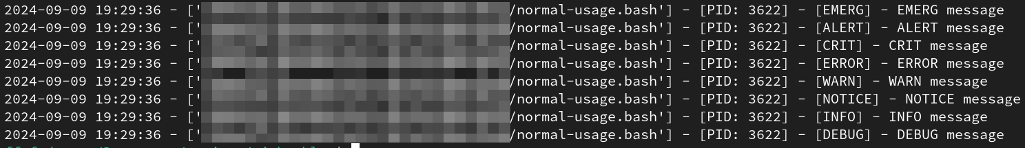 normal usage log file content